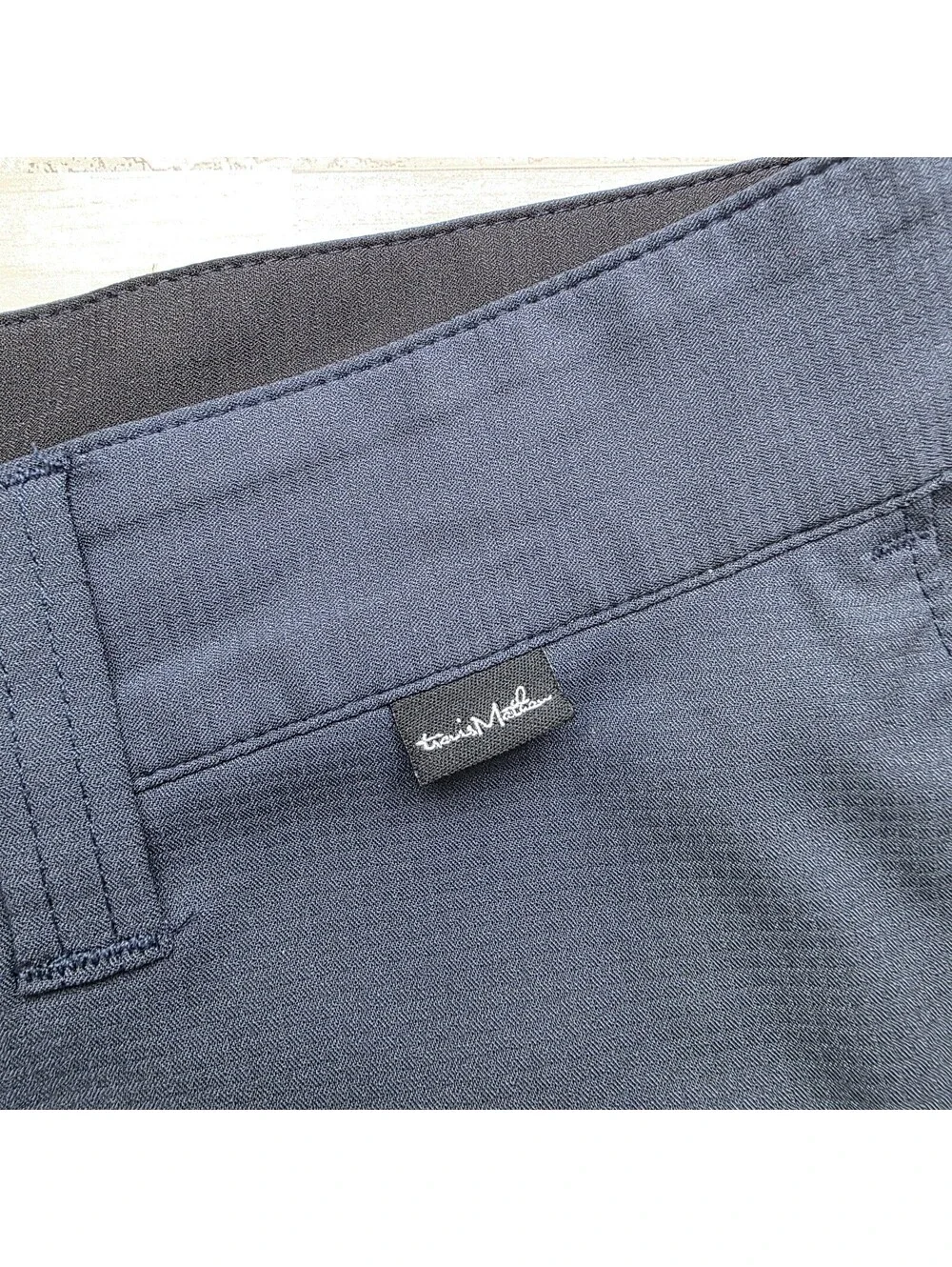 Travis Mathew Men's Golf Performance Shorts Size 36 Polyester Stretch Navy Blue
